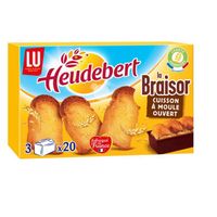 LOT DE 3 - LU - Heudebert Biscottes La Braisor - boîte de 60 tranches - 500 g