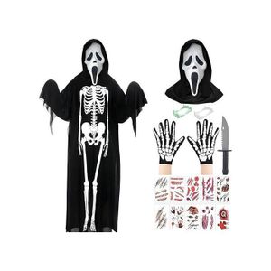 Déguisement de Zombie Halloween Enfants FONGWAN Cosplay Costume Crâne