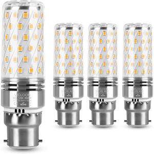 AMPOULE - LED Ampoule Maïs Led B22 12W,4Pcs Ampoule À Maïs B22 A