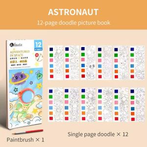 PEINTURE AQUARELLE Astronaute - Livre de coloriage aquarelle pour enf