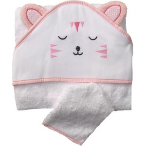 SORTIE DE BAIN Sortie de bain bébé - Chat - SB-0406 - Rose - Enfa