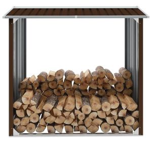 ABRI JARDIN - CHALET Abri de stockage pour bois de chauffage - Marron -