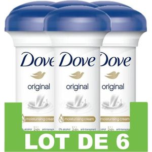 DÉODORANT Dove Mushroom Original Cream Stick Deodorant Antiperspirant Alcohol Free Pour Elle Lot de 6 x 50 ml