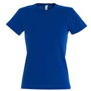 T-SHIRT T-shirt manches courtes col rond - Femme - 11386 - bleu roi