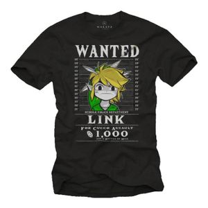 T-SHIRT Gamer T-Shirt Homme Noir - Link the Legend - Idee 