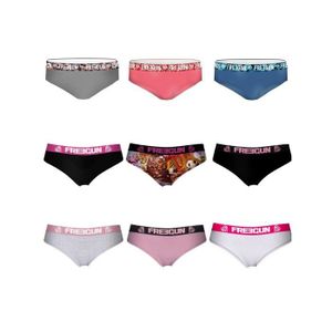 BOXER - SHORTY FREEGUN Pack surprise culotte fille coton, design et couleur choisi aléatoirement (Lot de 3) - taille 10/12 ans