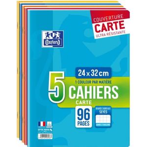 Grand Cahier Spirale, 24 X 32 Cm, 180 Pages, 90g, 5 X 5