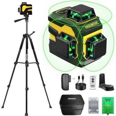 Niveau Laser 360° Autonivelant Vert – Double Module 50 M, 3 Modes