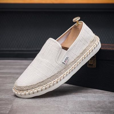 M&Catree Espadrilles Décontractées Pour Femmes Et Hommes En Toile Chaussures Plates D'été - Beige, CN 35 (EU 34