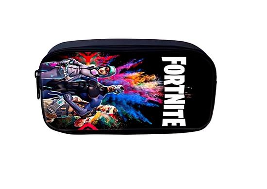 Trousse Scolaire Fortnite Durrr Burger - 10x21x8 Cm - Fermeture Éclair, Intérieur Doublé, Poignée Latérale - Multicolore