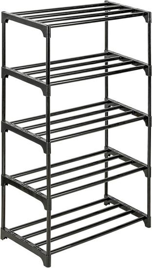Étagère à Chaussures En Métal 4 Niveaux - Rangement Économique D'Espace - Blanc - 50x42x18 Cm - Pour Placard, Couloir - 7