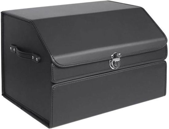 Organiseur De Coffre De Voiture Pliable KHI - Dimensions 50x31x35 Cm - Polyester Robuste, Poignées Confortables - Idéal Courses, Camping, Rangement Jouets