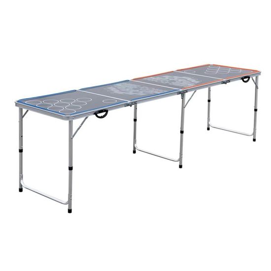 Beer Pong® - Table Lumineuse avec Néons Rouges et Bleus 120 Cups 6 Balles - Table Pliable et Transportable avec Revêtement Etanche Anti-Rayures - Jeu de Biere Pong