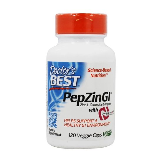 Doctor's Best, PepZin Gl complexe ZincLCarnosine, 120 Veggie Caps