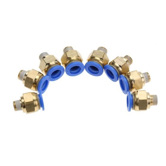 Kit De Raccords Rapides Pneumatiques 6 Mm - 20 Pièces Filetage M5 - Pour Tuyaux D'Air Et Outils - Métal Haute Qualité