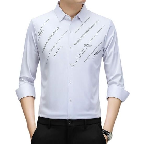 Chemise Habillée Pour Homme Infroissable Et Extensible | Manches Longues | Idéale Pour Le Bureau Et Les Occasions Décontractées - 8