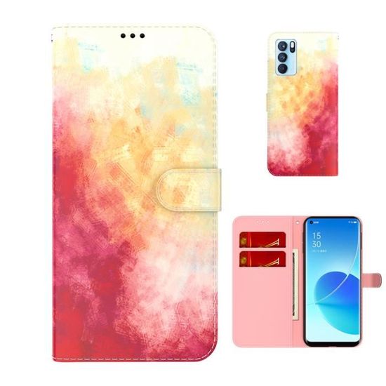 Housse Portefeuille Pour Oppo Reno8 Pro - Noir Similicuir, 7 Emplacements Cartes - Neuf