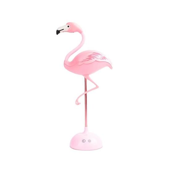 1200mA Flamingo Style Nordique Lampe de Table de Chevet Luminosité Réglable Lampe de Lecture Bureau Chambre Salon-Rose