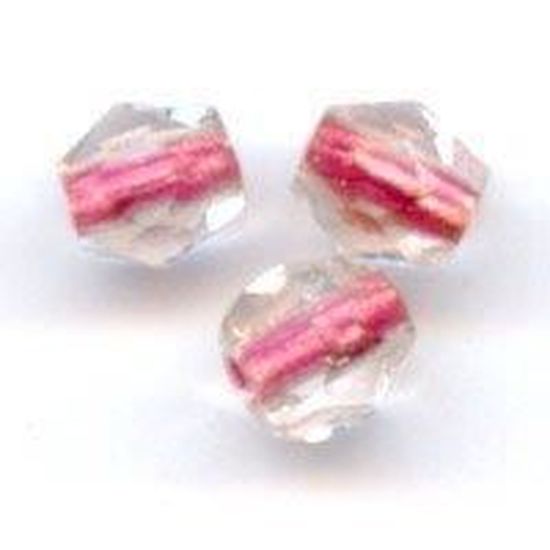 100 Perles Facettes De Bohême Preciosa 4mm - Crystal Rose Lined, Livraison Gratuite
