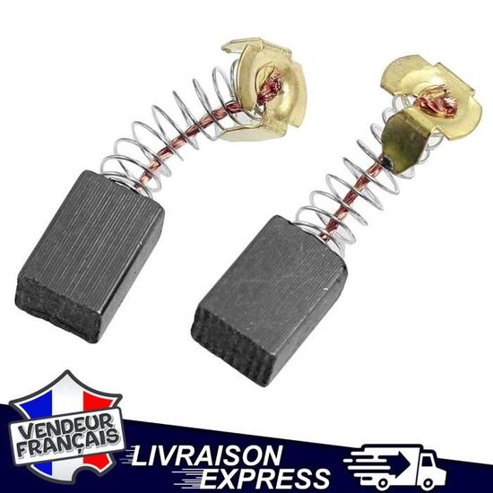 Lot De 2 Balais Charbon Pour Moteur Électrique – 32x11x6 Mm Avec Ressort Et Support Pour Aspirateur Et Outillage
