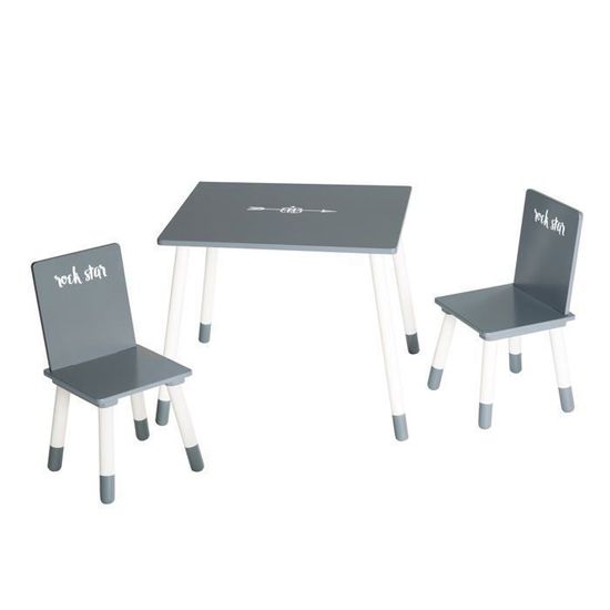 Roba Table Et 2 Chaises Enfants Style Scandinave | Bois Massif 50kg Charge