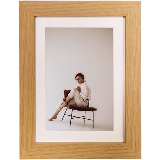 Cadre Photo A4 - 21x29,7 cm - Blanc Brillant - MDF - Como