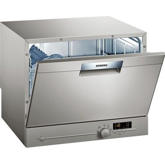 Lave-vaisselle Compact SIEMENS SK26E821EU - Gris - 6 couverts - Classe A+ - Niveau sonore 48 dB - Pose libre