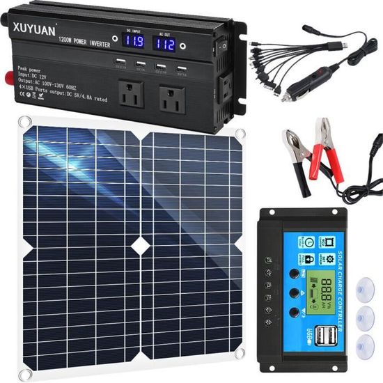Panneau solaire 20W 12V 18V, avec Clip de batterie et contrôleur de