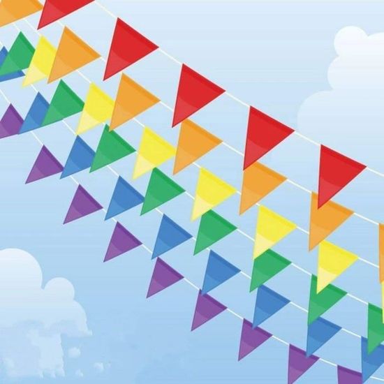 Banner De Drapeaux De Fanion En Coton Pour Fête, Mariage, Anniversaire Banner De Drapeaux De Fanion En Coton Pour Fête, Mariage, Anniversaire