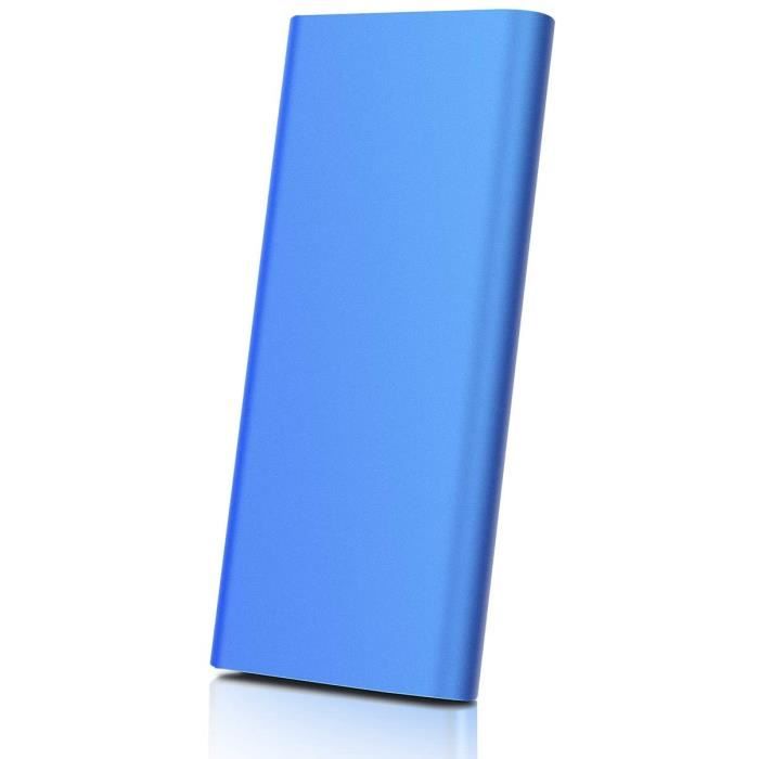 Disque Dur Externe 1to USB3.0 pour PC Wii U Ordinateur de Bureaup Ordinateur Portable 1to, Bleu Mac Xbox