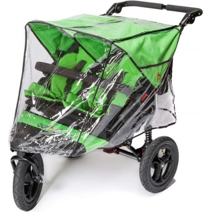 Habillage Pluie pour Poussette NIPPER DOUBLE 360 - Soumis à la Norme EN 71 & 250 Microns d’Epaisseur