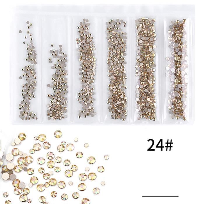 VERNIS A ONGLES Accessoires de bijoux d'ongle Foret plat en verre strass AB Perceuse à ongles symphonique XWJ90419007F_Ion