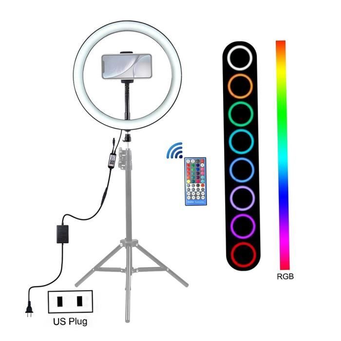 Aneiores®Light Ring 9 Pouces Avec Téléphone Support Berceau Tête 8 Light Modes Rgb Led Vidéo AN2281