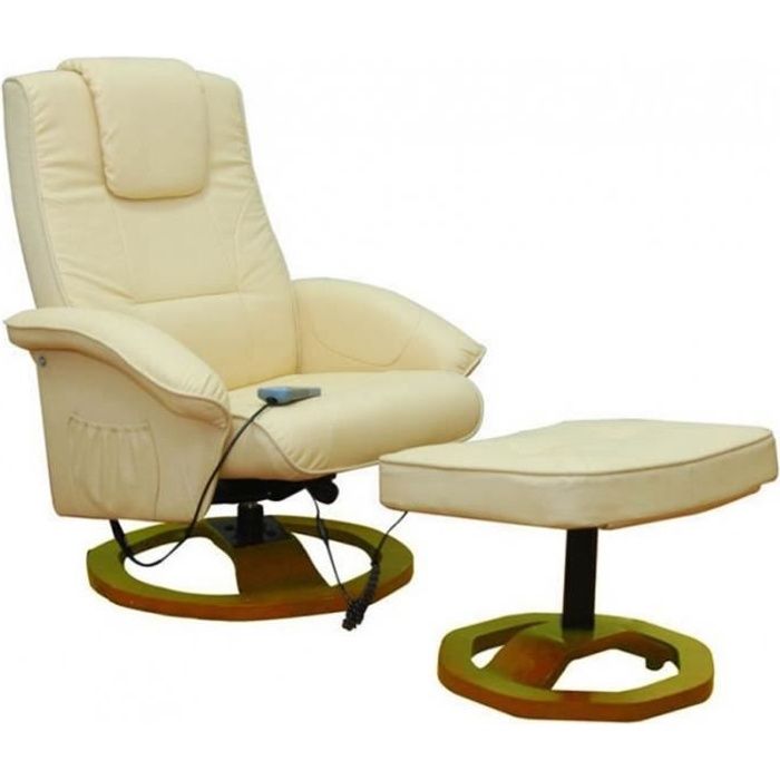 Fauteuil de massage confort relaxant massage chauffage massant détente beige 1702001