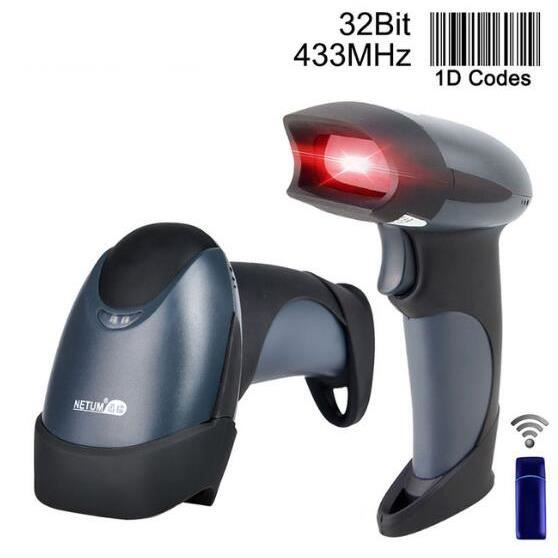 Sans Fil Barcode Scanner de Poche Lecteur 32Bit Haute Scaned Vitesse Sans Fil POS Bar Code Scan pour inventaire