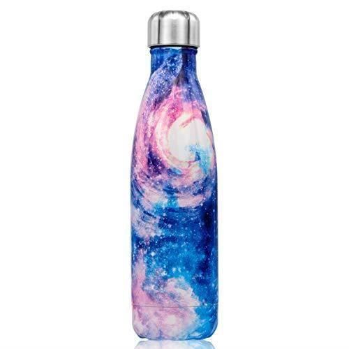 Bouteille Isotherme en Acier Inoxydable, Gourde Isotherme 500 ml sans BPA, Thermos pour Maintien Chaud 12 Heures et Froid 24 Heure