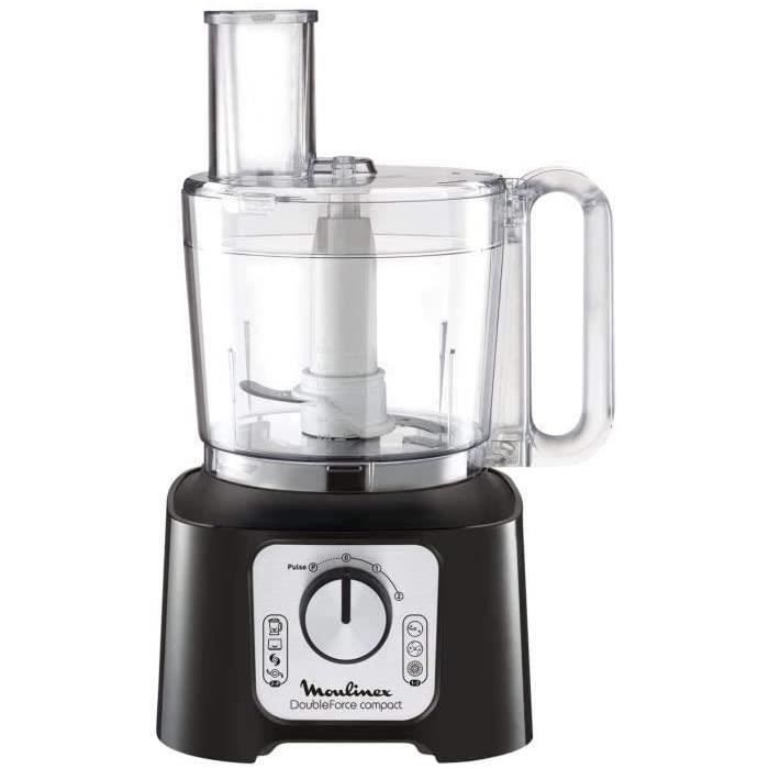 ROBOT MENAGER MOULINEX ROBOT DOUBLE FORCE COMPACT NOIR Robot multifonction + 9 accessoires FP54681132