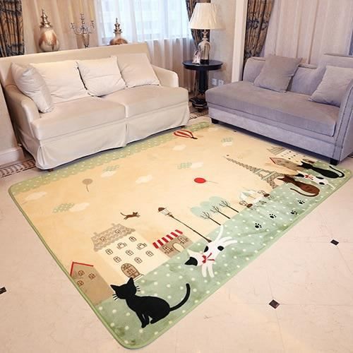 Tapis d'éveil,5 Styles salon chambre tapis mignon Totoro chat imprimé bébé tapis de jeu tapis de sol tapis enfant - 130X185CM #A