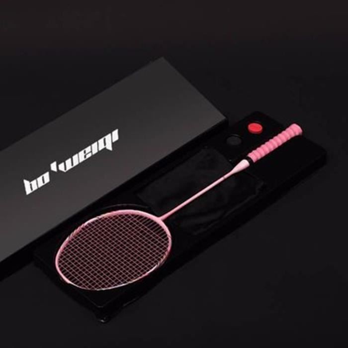 Raquette de badminton super légère 8U entièrement en fibre de carbone avec poche à cordes raquette de sport professionnelle