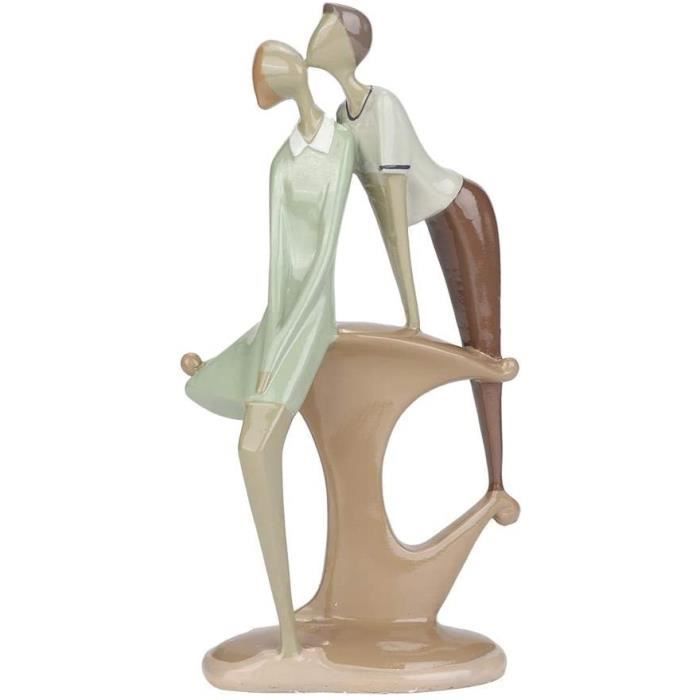 STATUE STATUETTE CERAMIQUE Vivid Couples Statue Bureau Décoration de La Maison, Creative Art Sculpture Chiffres Dé641