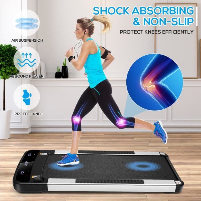 Tapis de course 1.5HP 1- 6 km/h 12 programmes tapis de marche electrique pour appartement