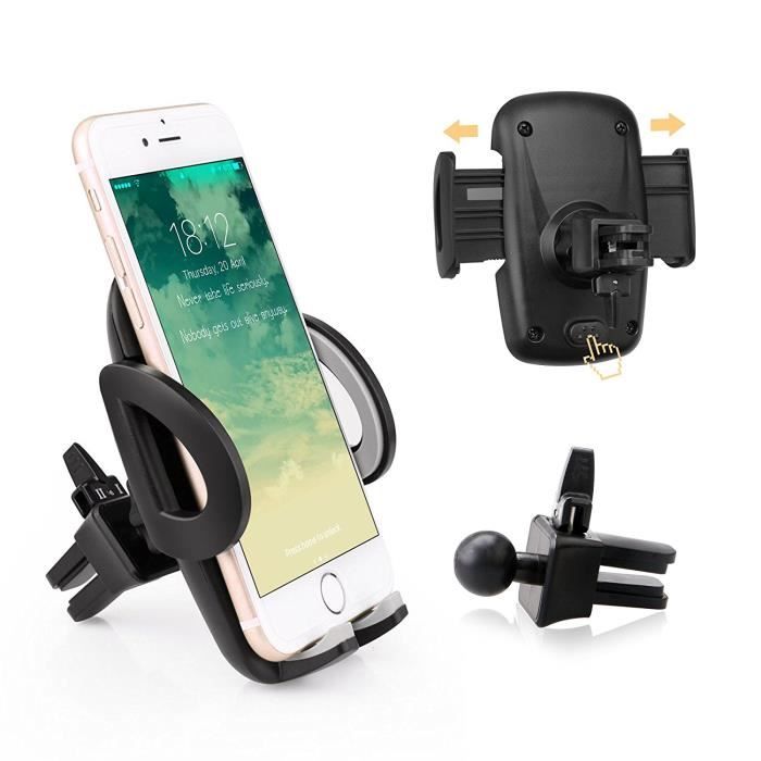 Support Téléphone Voiture Avolare Support Auto Universel Grille d’aération Air Vent Fixation Puissante Pour Les Smartphone Samsung