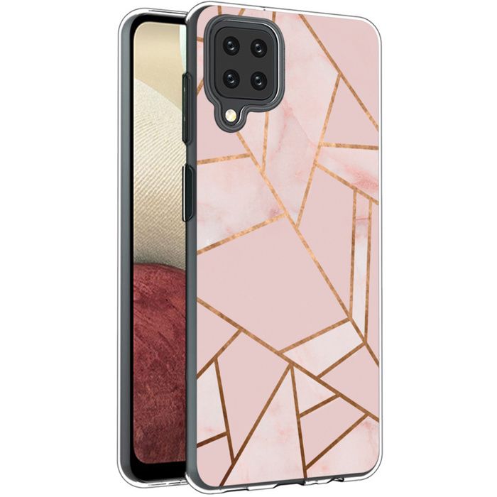 Coque Samsung Galaxy A12 Housse Design Doré Graphique blanc iMoshion