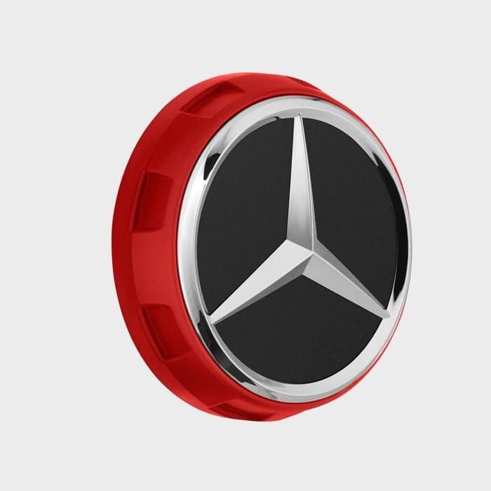 Lot de 4 Cache moyeu pour Mercedes-Benz Gris Moyeu 75 mm