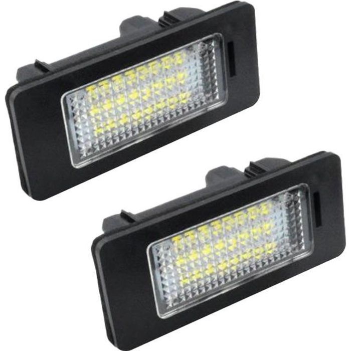 Plaque d'immatriculation de voiture LED 6500K lampe compatible avec Audi Q5 A4 TT TTT TTRS A5 A6 1Pair