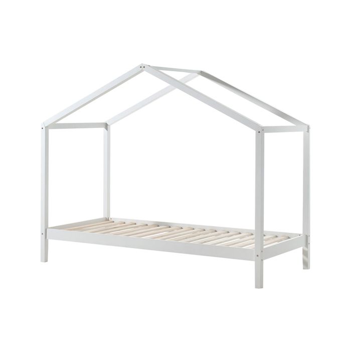 Lit cabane Dallas 3 90x200 - blanc