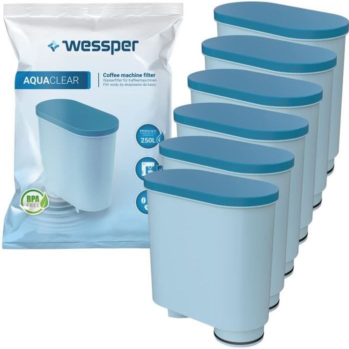 Wessper Filtre à eau, pièces de rechange pour cafetiere Philips EP1220-0