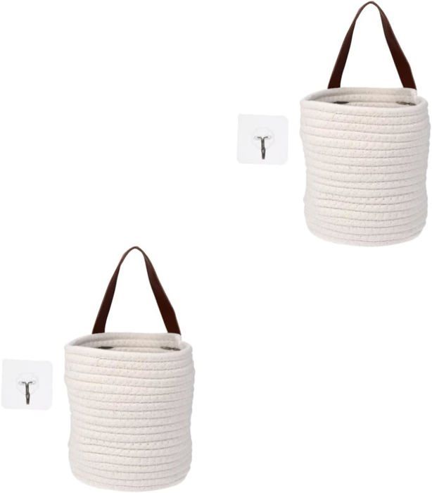 Suspensions Macramé Pour Plantes - Lot De 3, Corde De Coton 50 Cm, Paniers Suspendus Pour Pots, Déco Intérieur Ou Balcon