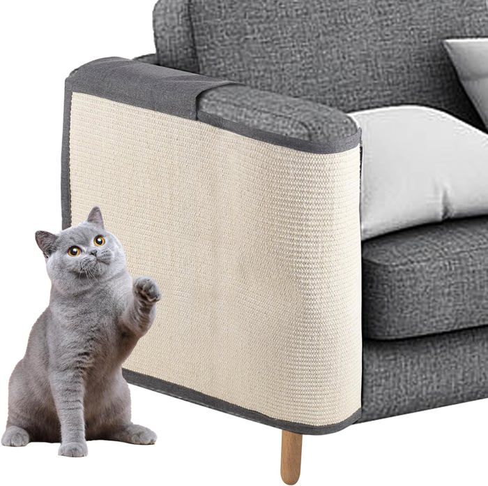 Comparer les prix de Protection Canape Chat Anti Griffe,Matière Sisal Grattoir Chat Canapé 50 x 70cm,Protéger Les Accoudoirs des Canapé - pour côté