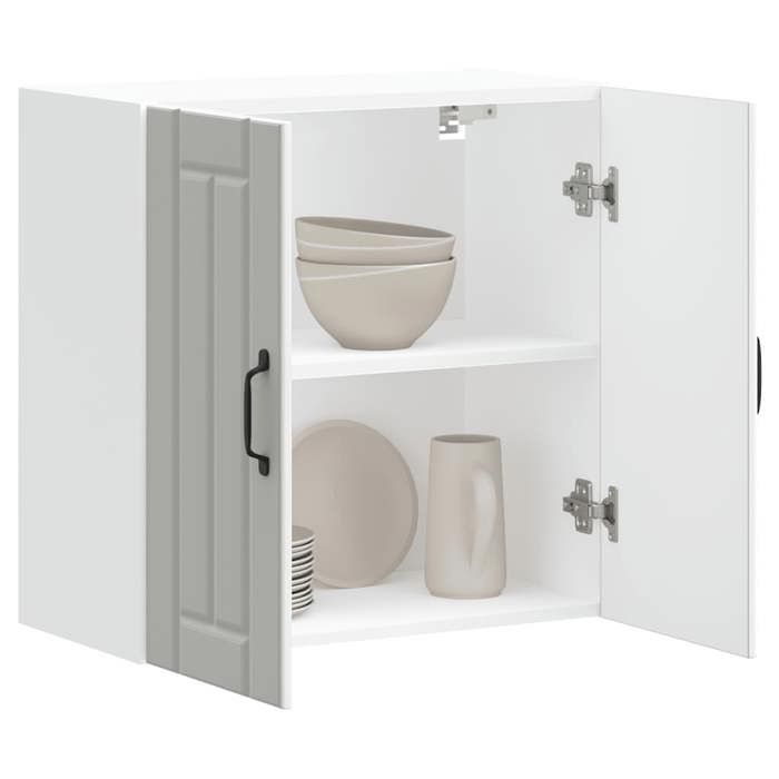 vidaXL Armoire murale de cuisine Lucca blanc bois dingénierie meuble mural de cuisine armoire pour mur de cuisine 853817